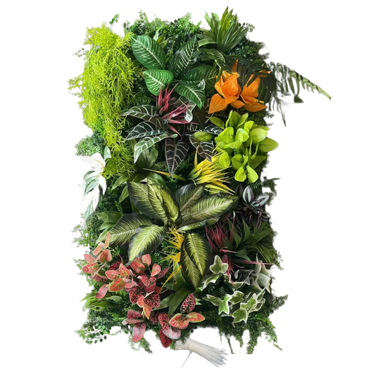 Artificial Grass Panels for Privacy Fence, Faux Greenery Wall Panels 20"x40", UV Protected Grass Wall Backdrop for Outdoor Indoor Garden Wedding Decor - Canyon Bloom, 1 Pack